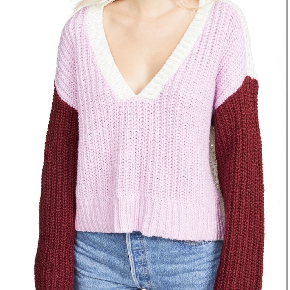 Wildfox Colorblock Sweater SZ M